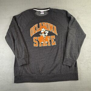 Oklahoma State Cowboys Sweatshirt Mens 2XL Gray Orange OSU Pistol Pete
